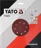 Yato tépőzáras fíbertárcsa 225 mm / P180 (3 db/cs)