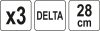 Yato delta csiszolóháló 280 mm / P60 (3 db/cs)