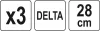 Yato delta csiszolóháló 280 mm / P60 (3 db/cs)