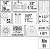 Yato láncfűrész láncvezető 14" 3/8" 1,3 mm