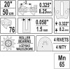 Yato Láncfűrész láncvezető 20" 0,325" 1,5 mm