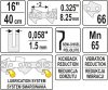 Yato láncfűrész lánc 18" 0,325" 1,5 mm 72 szem