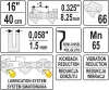 Yato láncfűrész lánc 18" 0,325" 1,5 mm 72 szem