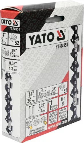 Yato láncfűrész lánc 14" 3/8" 1,3 mm 52 szem