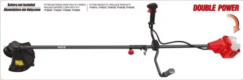 Yato akkus fűkasza 2 x 18 V Li-Ion (akku + töltő nélkül)