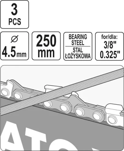 Yato kerek láncreszelő 4,5 mm (3 db/cs)