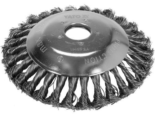 Yato döntött sodrott körkefe 150 x 25,4 mm fűkaszához, fűszegélyvágóhoz