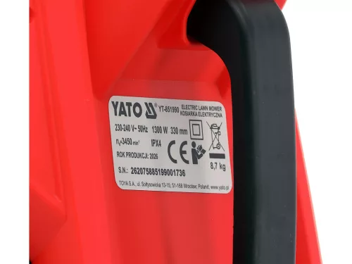 Yato elektromos fűnyíró 1300W 330mm