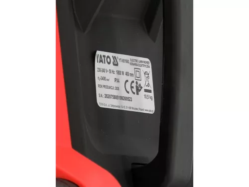 Yato elektromos fűnyíró 1800W 400mm