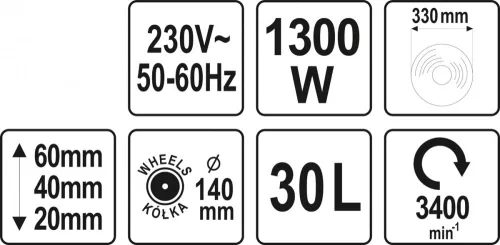 Yato elektromos fűnyíró 1300W