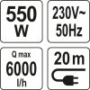 Yato elektromos búvár kútszivattyú 550 W