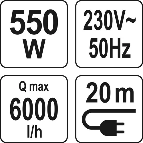 Yato elektromos búvár kútszivattyú 550 W