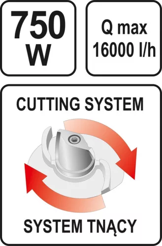 Yato elektromos szennyvíz szivattyú 750 W