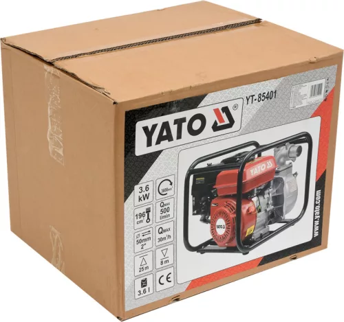 Yato benzines vízszivattyú 2" 208 cm3 5,9 LE 36 m3/h
