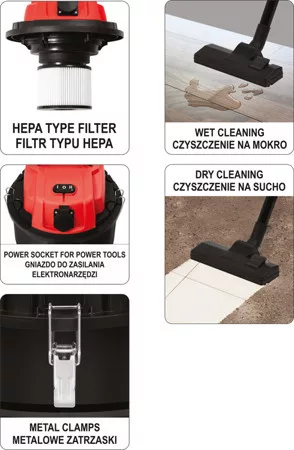 Yato ipari porszívó 30 liter 1400W