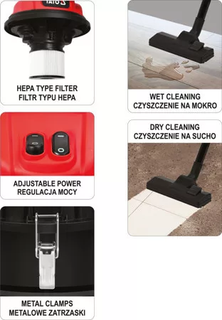 Yato ipari porszívó 70 liter 2400W