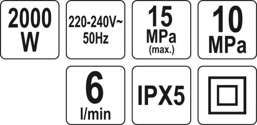 Yato elektromos magasnyomású mosó 2000W 150bar