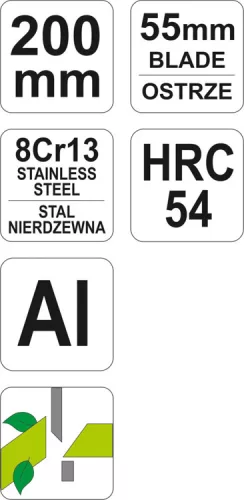 Yato metszőolló 200 mm inox alu nyél