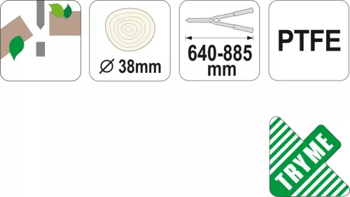 Yato ágvágó teleszkópos 640-885 mm / 38 mm