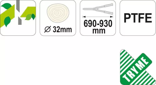 Yato ágvágó mellévágó teleszkópos 690 - 930 mm / 32 mm