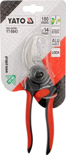 Yato metszőolló 180 mm inox alu nyéllel (14 mm-ig)