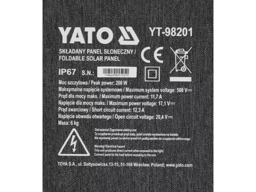 Yato összecsukható napelemes panel 200 w 4 az 1-ben